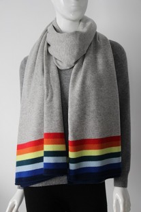 Gray cashmere scarf, WS-04