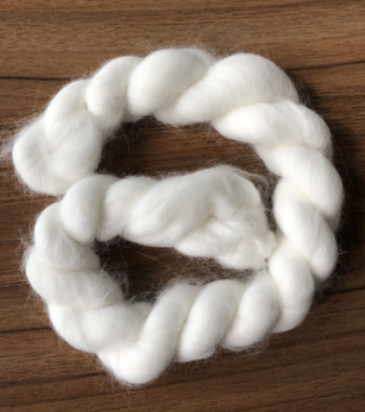Angora Fibre Tops White