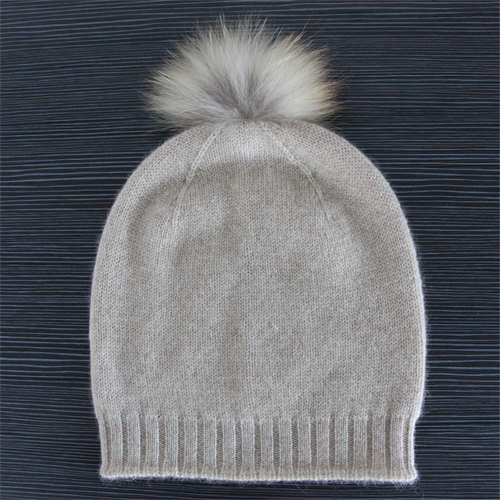 Gray Kid's Cashmere Hat