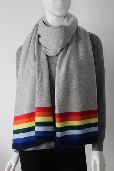 Gray Cashmere Scarf