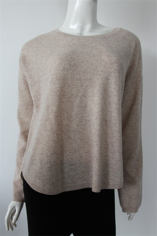 Sequin-Elbow Cashmere Sweater