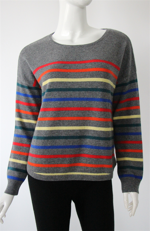 Multi-Stripe Cashmere Sweater