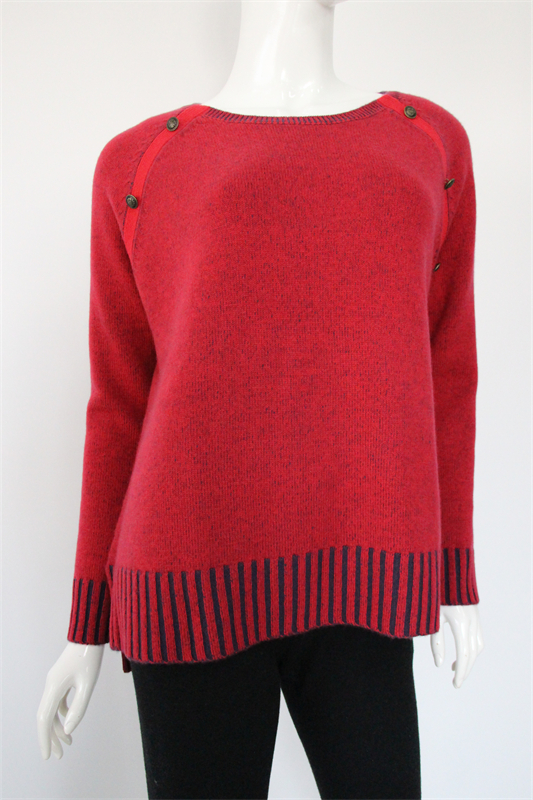 Two Color Sides Cashmere Sweater