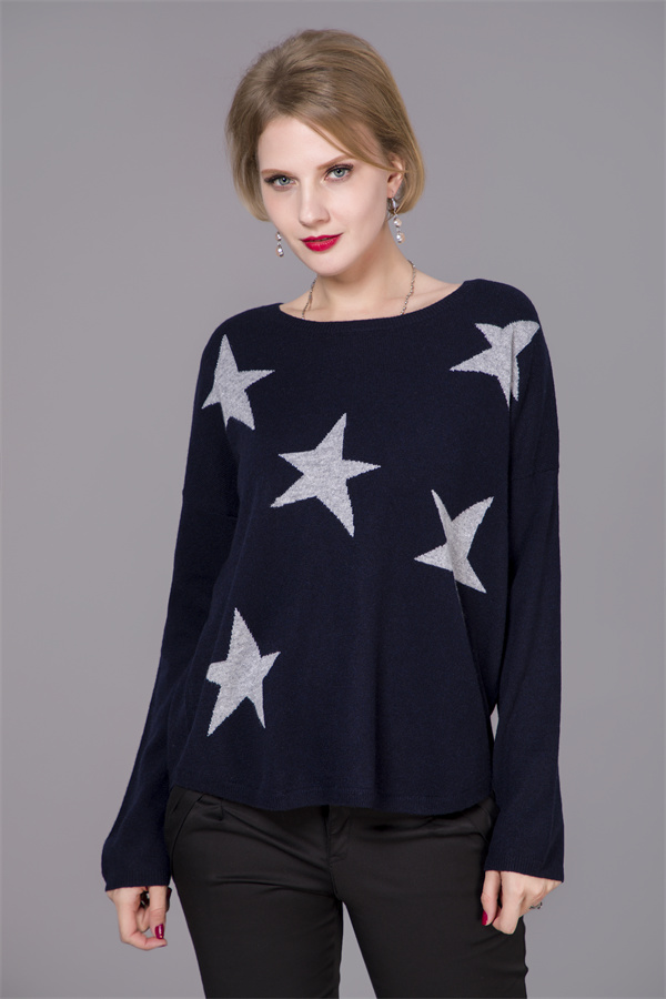 Intarsia cashmere sweater