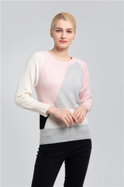 Round neck cashmere pullover